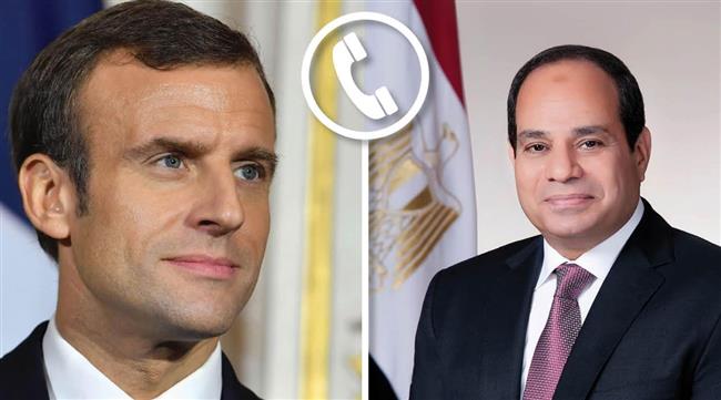 السيسي وماكرون يؤكدان أهمية العمل لمنع انزلاق المنطقة في صراع جديد
