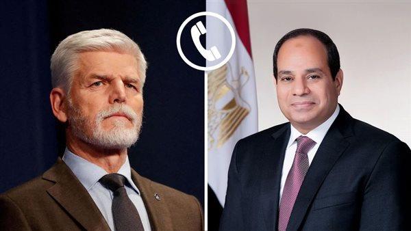 الرئيس السيسي يؤكد لنظيره التشيكي ضرورة اتخاذ خطوات فاعلة لتفادي توسع الصراع بالمنطقة