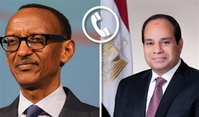 الرئيس السيسي يهنئ هاتفيًا نظيره الرواندي بمناسبة فوزه بفترة رئاسية جديدة