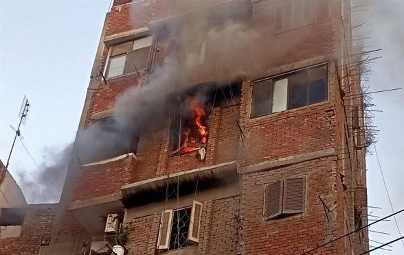 إخماد حريق داخل شقة فى أوسيم دون إصابات