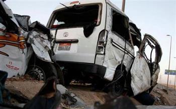 إصابة 9 أشخاص فى حادث انقلاب سيارة ميكروباص بالشرقية