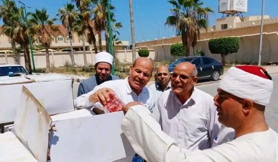شمال سيناء تتسلم 2.5 طن من لحوم الأضاحي