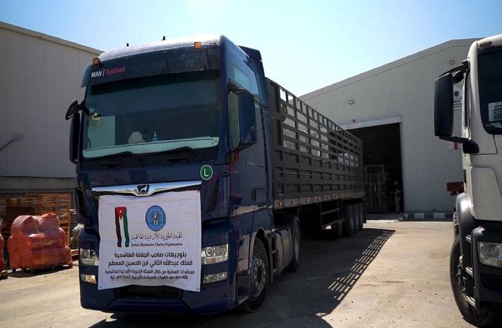 الأردن: عبور 83 شاحنة جديدة من المساعدات الإنسانية إلى غزة