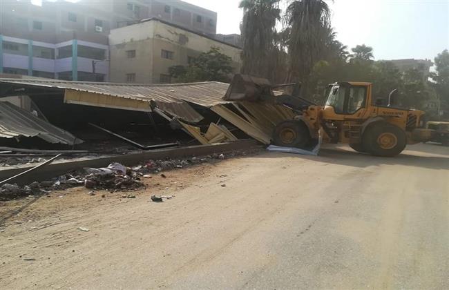 إزالة جمالون مخالف بدون ترخيص في قليوب