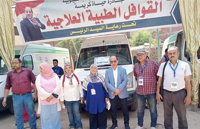 فحص 1410 مواطنين في قافلة طبية مجانية بالقليوبية