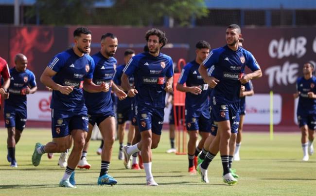 دوري نايل .. الأهلي يختتم استعداداته لمباراة المصري