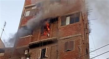   إخماد حريق شب داخل شقة سكنية بالزيتون