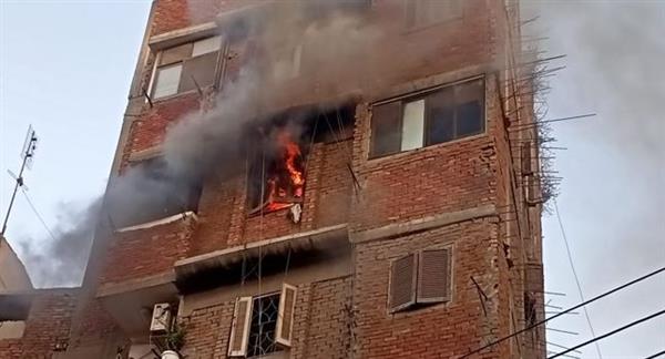 إخماد حريق شب داخل شقة سكنية بالزيتون