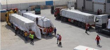 الاحتلال يرفض دخول 50 شاحنة مساعدات إلى قطاع غزة