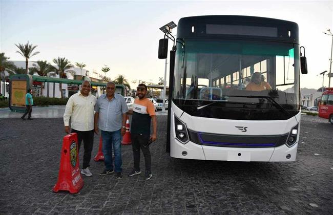 مرحلة أولى.. تشغيل 5 حافلات كهربائية صديقة للبيئة بشرم الشيخ 