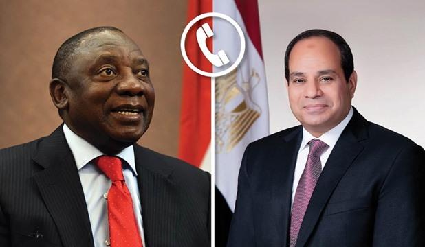 السيسي يهنئ رئيس جنوب إفريقيا بفوزه في الانتخابات وتوليه فترة جديدة