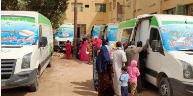 فحص 982 مواطنا فى قافلة طبية مجانية بالعبور 