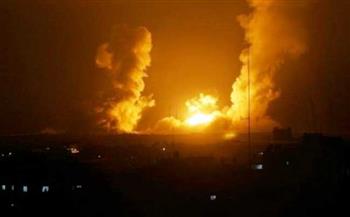   طائرات الاحتلال تشن أحزمة نارية على حي التفاح شرق مدينة غزة