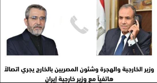 وزير الخارجية يؤكد لنظيره الإيراني أهمية احتواء أي تصعيد بالمنطقة