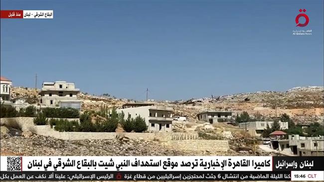 كاميرا القاهرة الإخبارية ترصد موقع استهداف النبي شيت بالبقاع الشرقي في لبنان