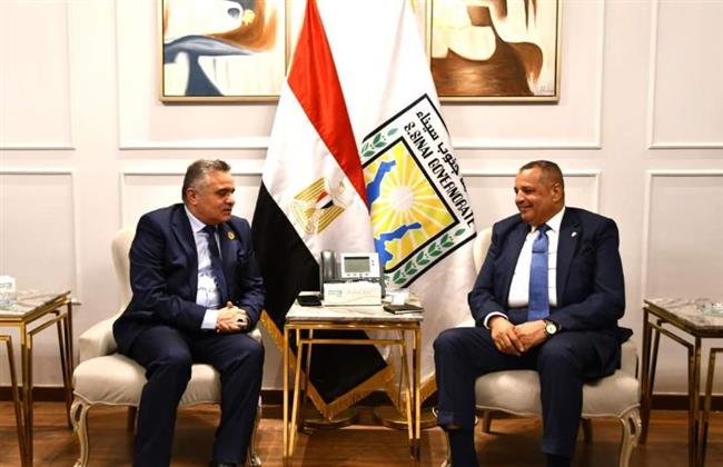 محافظ جنوب سيناء يناقش الرؤية المستقبلية لتنمية المحافظة مع رئيس جامعة السويس