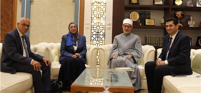 مفتي الجمهورية يستقبل وفد الهيئة القومية لضمان جودة التعليم 