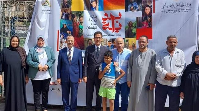 " الجيزاوي" يتفقد فعاليات قوافل جامعة بنها بقرية جمجرة 