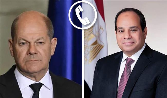 الرئيس السيسي يتلقى اتصالا هاتفيا من المستشار الألماني لتعزيز العلاقات الثنائية بين البلدين