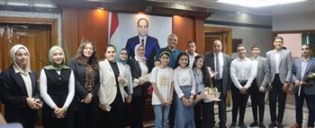 وفد هيئة الشبان العالمية يهنئ محافظ القليوبية بمناسبة العيد القومي للمحافظة  