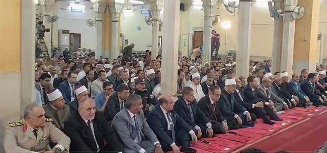 نقل شعائر صلاة الجمعة من مسجد ناصر ببنها..في احتفالات القليوبية بعيدها القومي