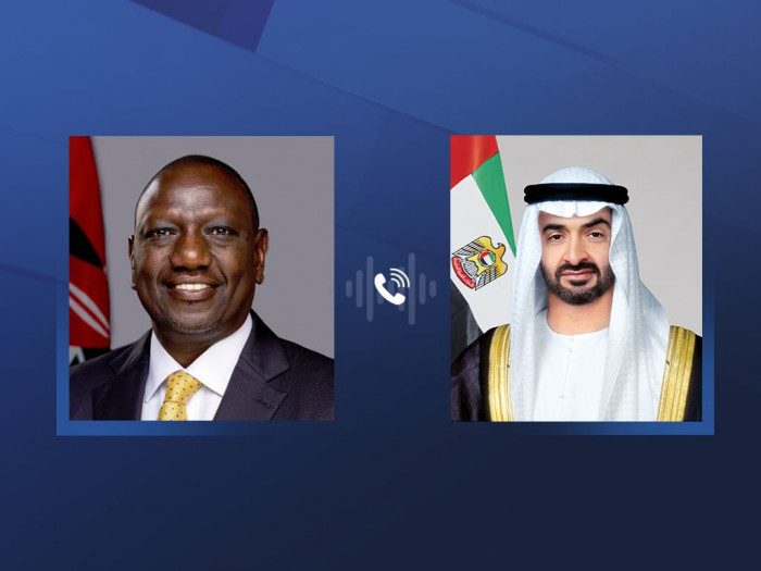 الرئيس الإماراتي يبحث مع نظيره الكيني تعزيز العلاقات الثنائية