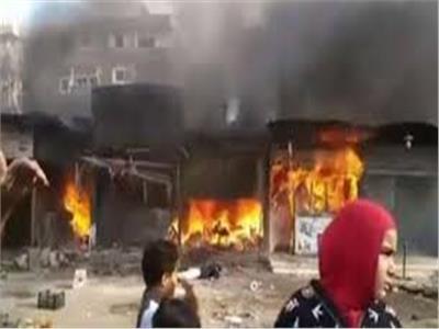اندلاع حريق في أحد المحال بعرب المعادي