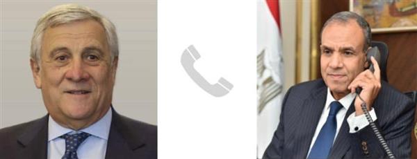 وزير الخارجية يتلقى اتصالاً هاتفياً من نظيره الإيطالي