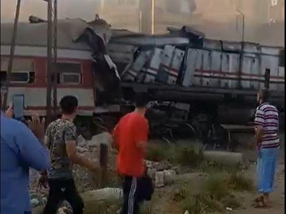 "الصحة": مصرع وإصابة 31 شخصا في حادث تصادم قطارين بالشرقية  
