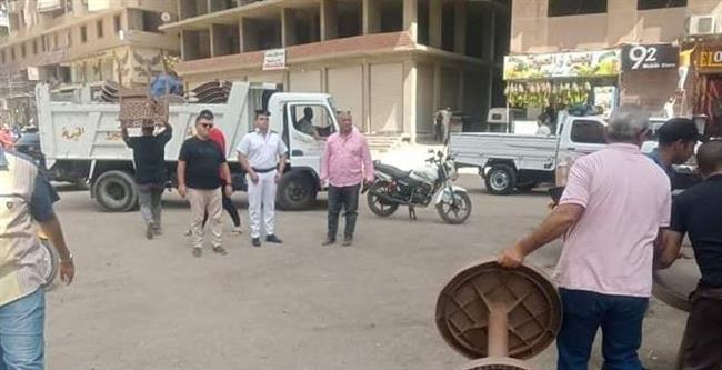حملة لرفع الإشغالات من الشوارع ومحيط المدارس بنطاق شرق شبرا الخيمة
