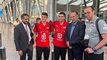 بحضور الأمين و العدل .. استقبال حافل في مطار القاهرة لمنتخب مصر لناشئي اليد 