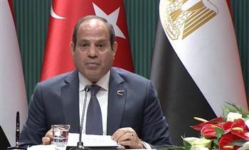 الرئيس السيسي: مصر وتركيا موقفهما موحد حيال المطالبة بالوقف الفوري لإطلاق النار في غزة
