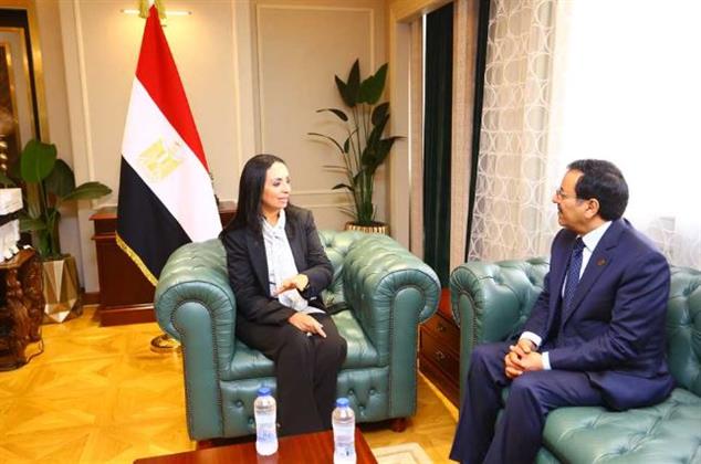 وزيرة التضامن الاجتماعي تلتقي مدير المنظمة العربية للتنمية الإدارية