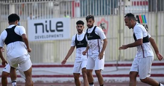تدريبات فنية للاعبي الزمالك قبل مواجهة المصري في الكونفدرالية