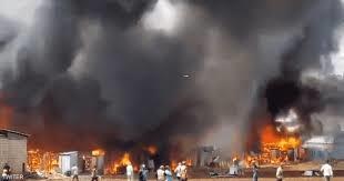 اندلاع حريق فى مخيم للاجئين السوريين شمالى لبنان