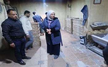   رئيس مدينة كفر شكر تقود حملة  على المخابز بكفر تصفا 