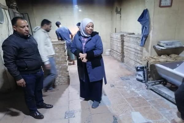 رئيس مدينة كفر شكر تقود حملة  على المخابز بكفر تصفا