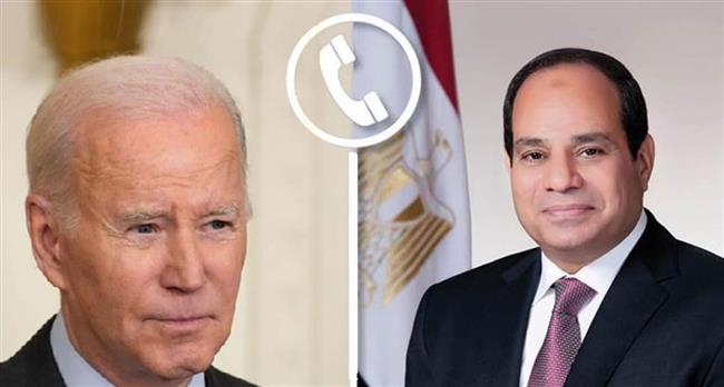 السيسي وبايدن يبحثان جهود الوساطة للتوصل لاتفاق وقف النار بـ غزة