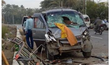   مصرع 5 أشخاص وإصابة 15 آخرين في حادث مروع بالمنيا