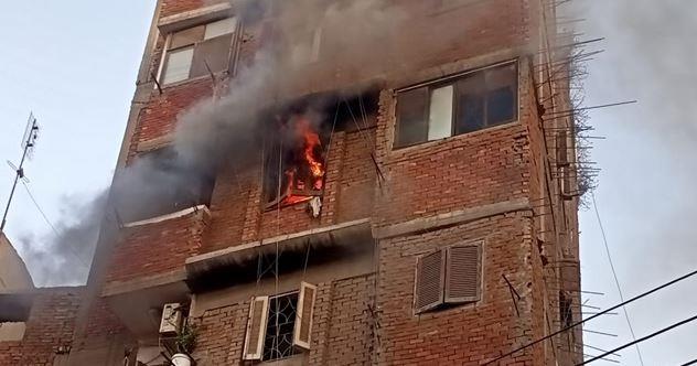 إخماد حريق داخل شقة سكنية فى عين شمس دون إصابات