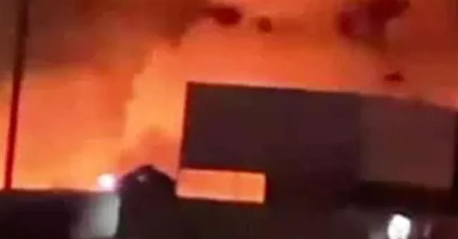 انتداب الأدلة الجنائية لمعاينة حريق مخزن تابع للهلال الأحمر بأوسيم