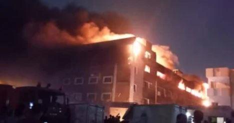 الدفاع المدني تدفع بـ 13 سيارة إطفاء للسيطرة على حريق القناطر
