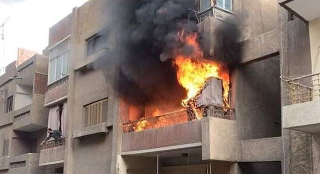 السيطرة على حريق شقة سكنية بمنزل من 4 طوابق فى المنصورة دون إصابات