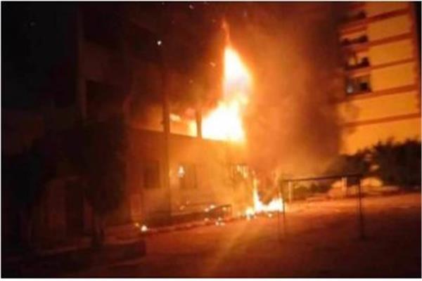 السيطرة على حريق مدرسة طه حسين بمدينة 15 مايو 