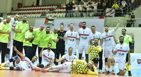 طائرة الزمالك تفوز على الجزيرة الإماراتي وتتأهل لنصف النهائي البطولة العربية