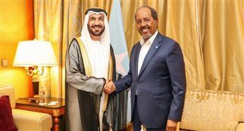 رئيس جمهورية الصومال يستقبل رئيس البرلمان العربي