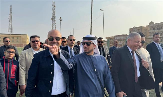 وفد إماراتي يزور نادي بني سويف للبدء في الاستثمار الرياضي