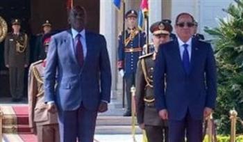   الرئيس السيسي يستقبل نظيره الكيني بقصر الاتحادية