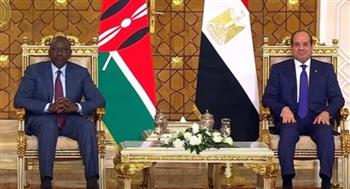   السيسي ورئيس كينيا يشهدان التوقيع على مذكرات تفاهم وتعاون