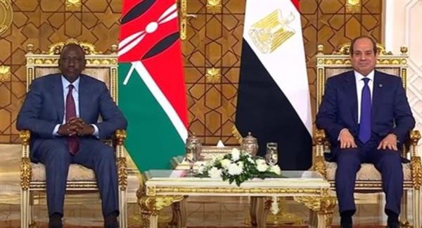السيسي ورئيس كينيا يشهدان التوقيع على مذكرات تفاهم وتعاون